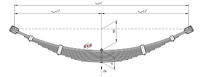 Рессора передняя для УАЗ 2206, 3303, 3909 13 листов